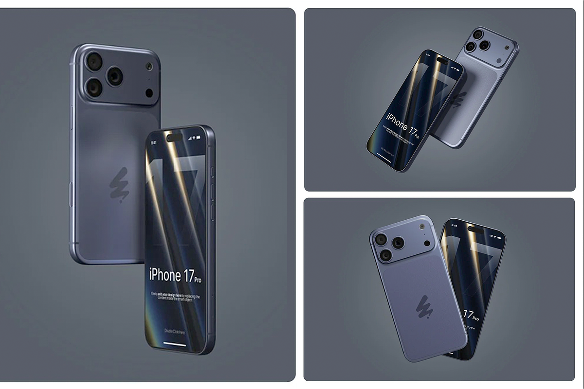 52 iphone 17 Pro, Pro Max Mockup Set, an iPhone Mockup by Custom.scene (Photo 16 of 17)