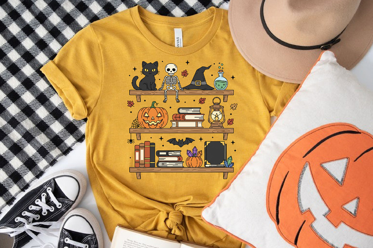 Witchy Halloween Bookshelf PNG, an Illustration by Libby Wishes (Photo 6 of 6)