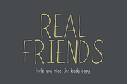 Real Friends, a Script Font by TypeKatsu (Thumbnail 1 of 3)