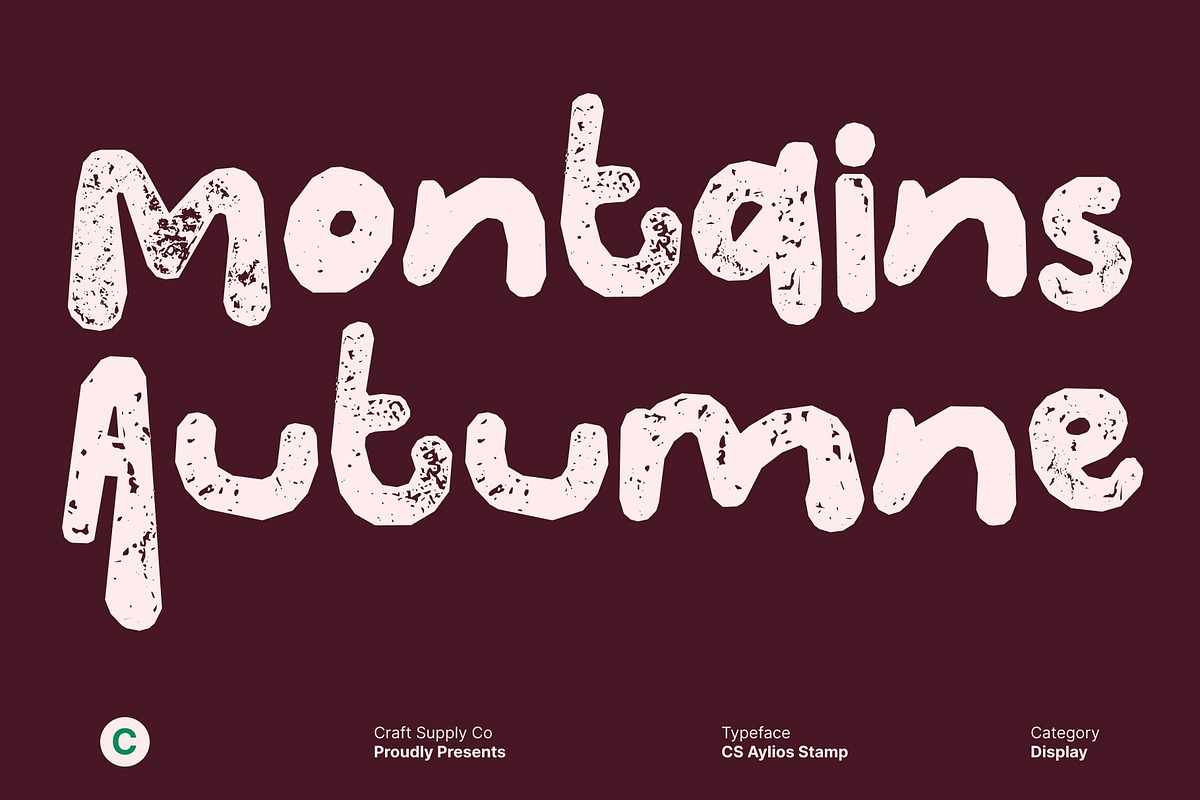 CS Aylios Stamp, a Sans Serif Font by Craft Supply Co. (Photo 3 of 8)