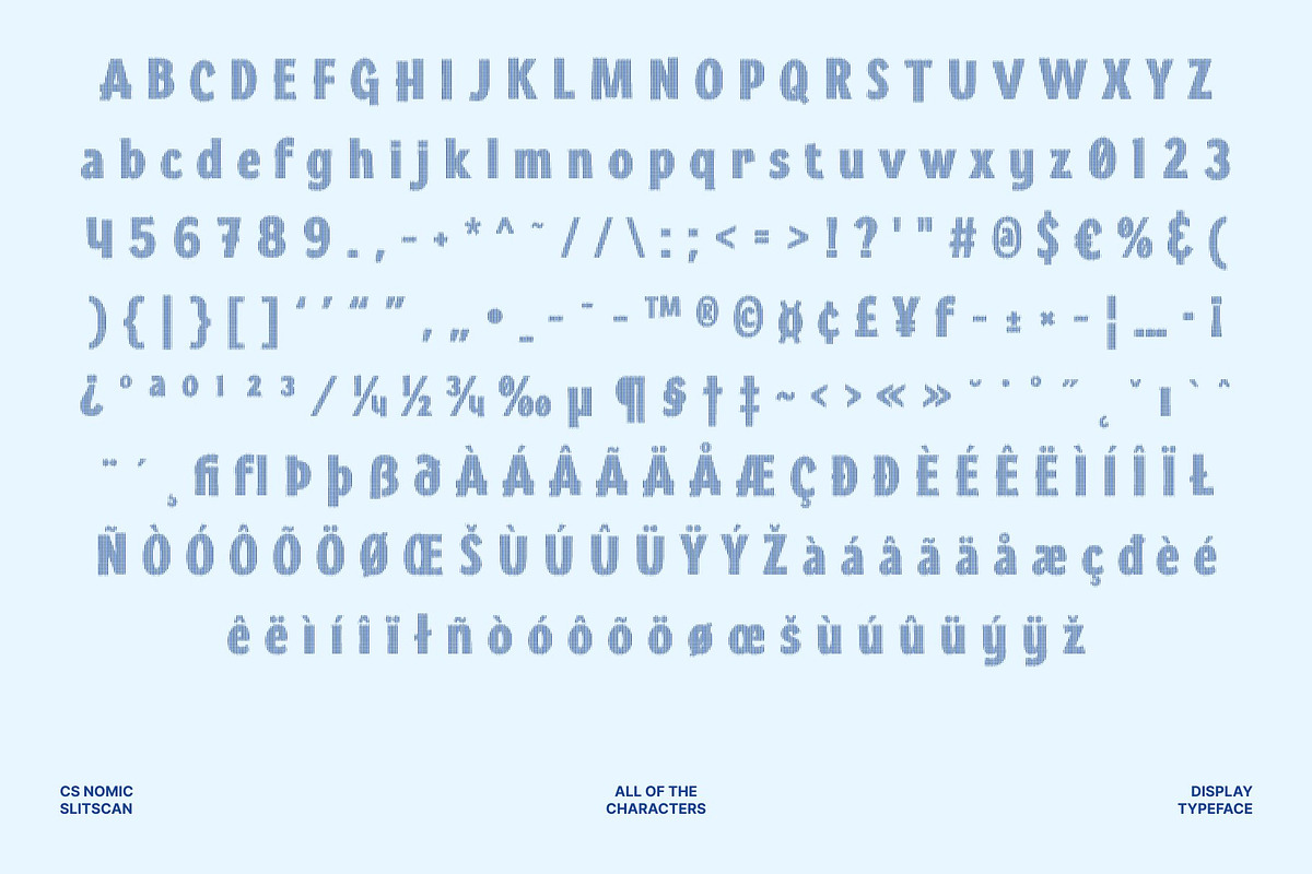 CS Nomic Slitscan, a Sans Serif Font by Craft Supply Co. (Photo 8 of 8)