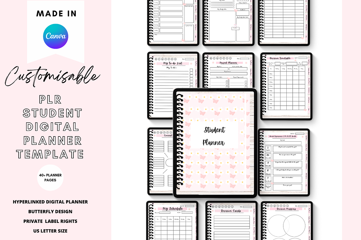 Canva Academic Digital Planner, a Stationery Template by DigitalbossCreations (Photo 1 of 10)