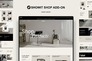 Showit Digital Shop Add-on page
