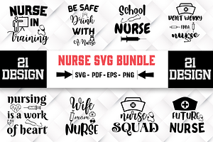 Nurse SVG 21 Bundle