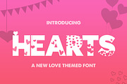 Hearts Silhouette Font, a Font by Salt & Pepper Designs (Thumbnail 1 of 5)