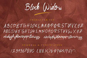 Black Widow - Script Font