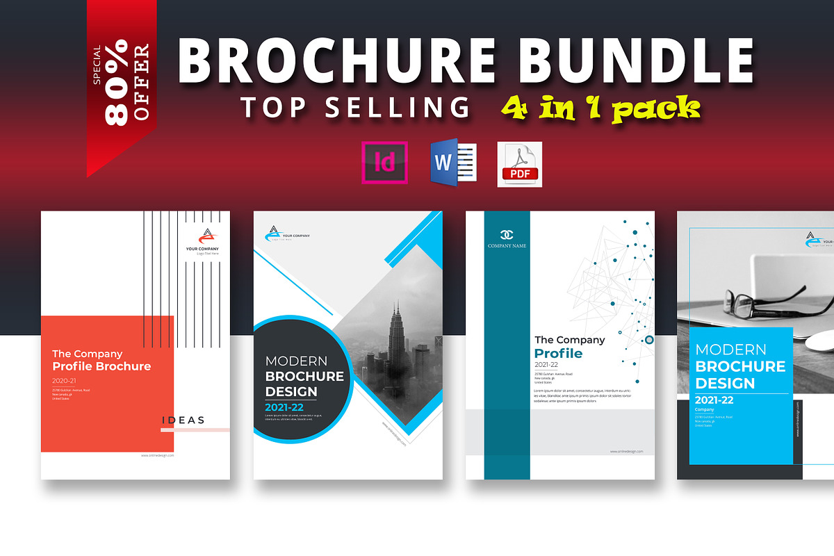 Brochure Bundle | Docx, ID, Pdf, a Brochure Template by obayes
