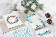 Christmas winter birds watercolor, a Wallpaper Graphic by Artmanata (Thumbnail 7 of 16)