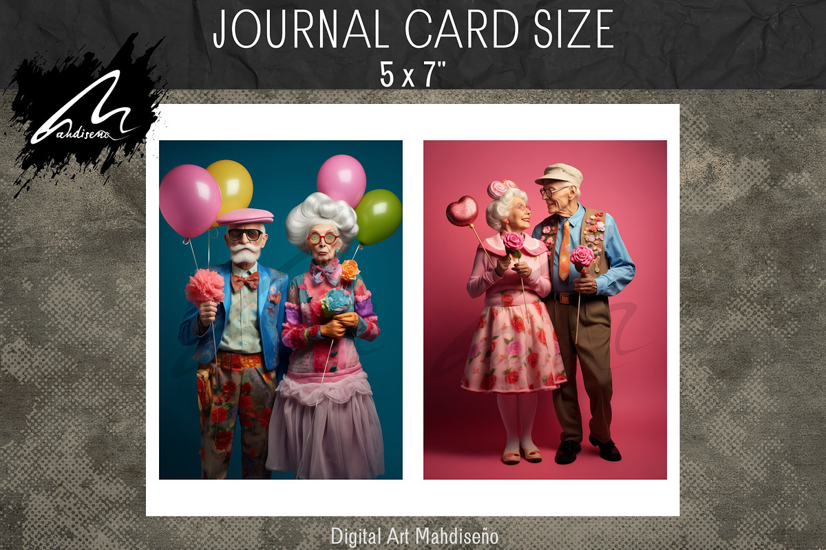 Sassy Old Couple Paper Pack, a Person Illustration by Digital Art Mahdiseño (Photo 6 of 9)