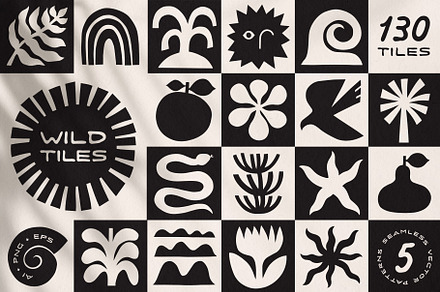 Wild Tiles Graphic Collection, a Pattern Graphic by rouxsupplyco