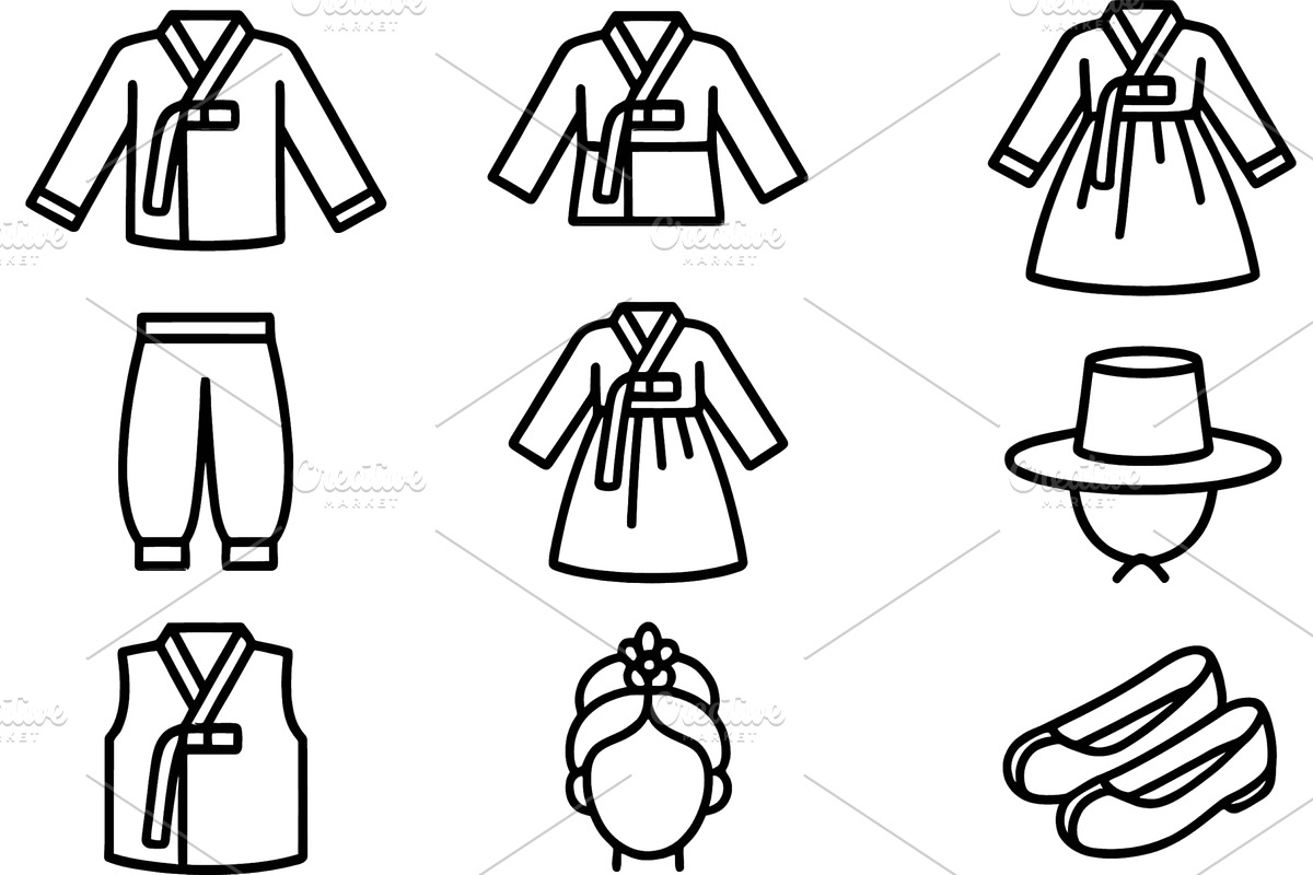 Traditional Korean clothing, an Object Illustration by ZinetroN