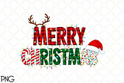 Merry Christmas PNG, Sublimation, an Illustration by Black Bird Studio (Thumbnail 1 of 4)