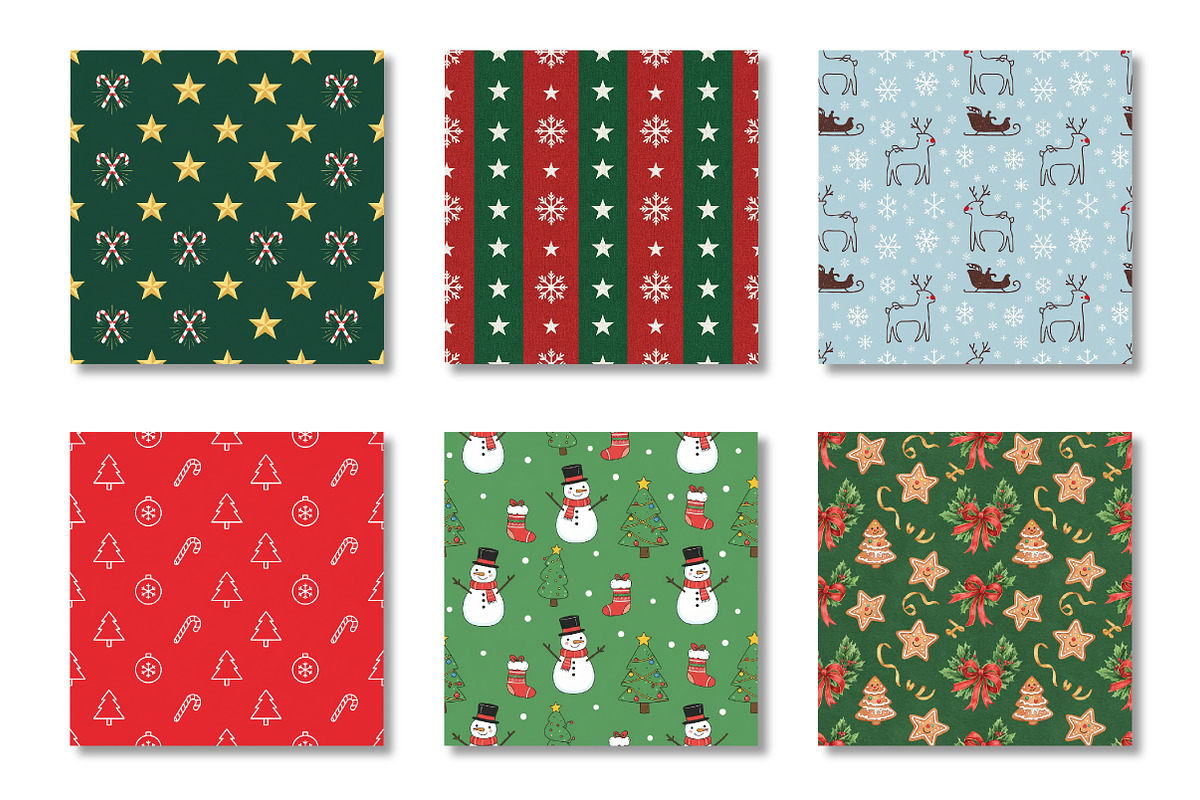 Christmas Pattern Digital Paper, a Pattern Graphic by Canvas Craft (Photo 2 of 4)
