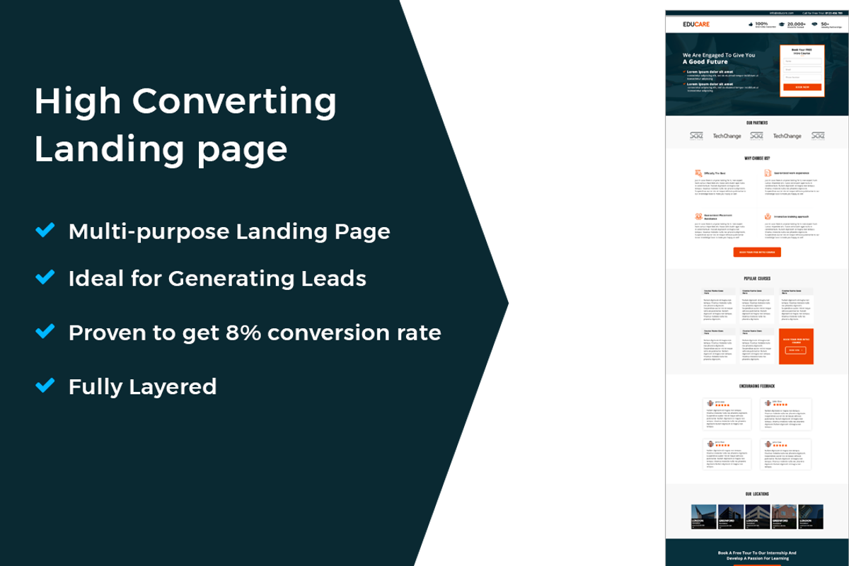 High Converting Landing Page, a Landing Page Template by Apexure Designs (Photo 1 of 6)
