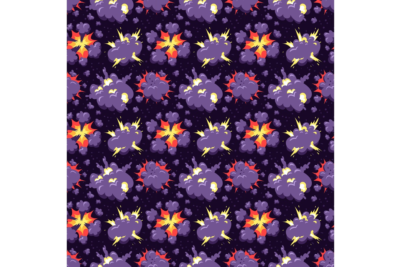 Boom icons seamless pattern explosion., a Texture Graphic by ...