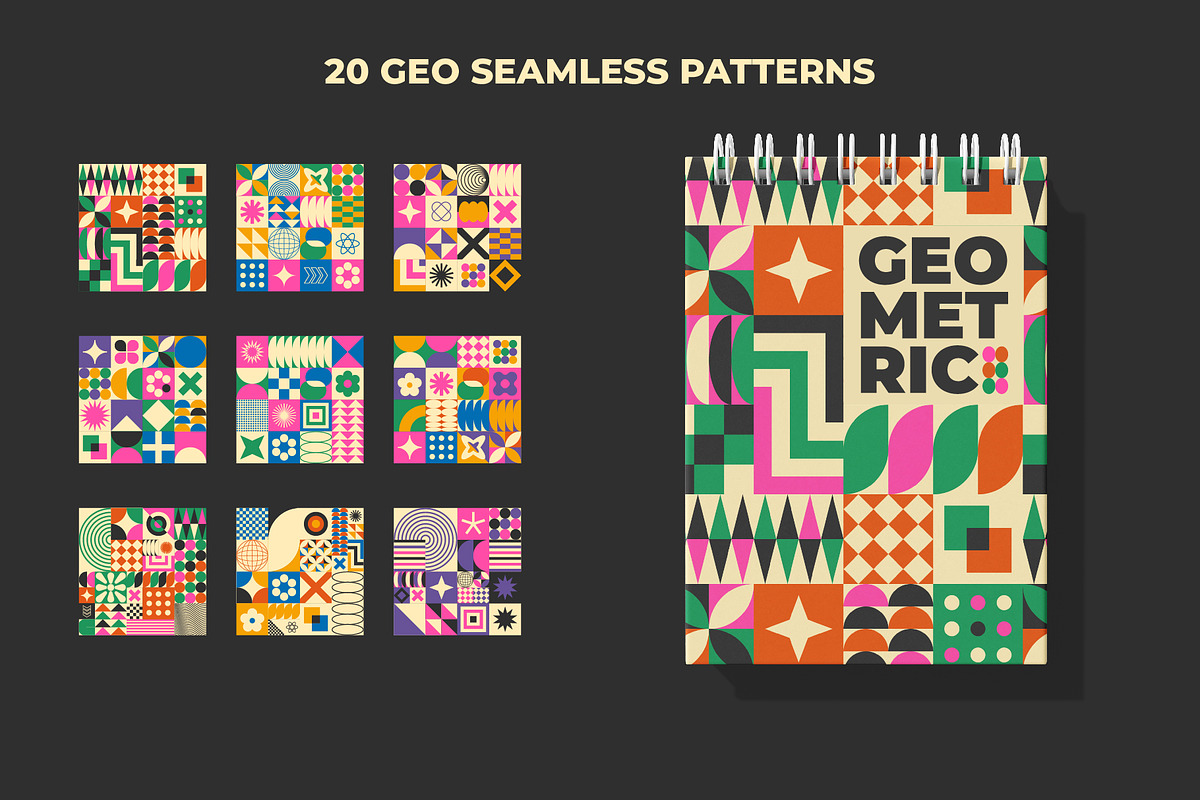 Geometric Seamless Patterns, a Pattern Graphic by AnnArt (Photo 4 of 7)