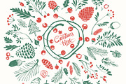 Fine Christmas Hand-drawn Clip-art, a Decorative Illustration by Adiemus (Thumbnail 1 of 10)