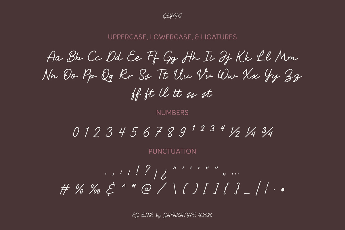 EZ Kinsalove, a Handwritten Font by Zafara Studios (Photo 3 of 6)