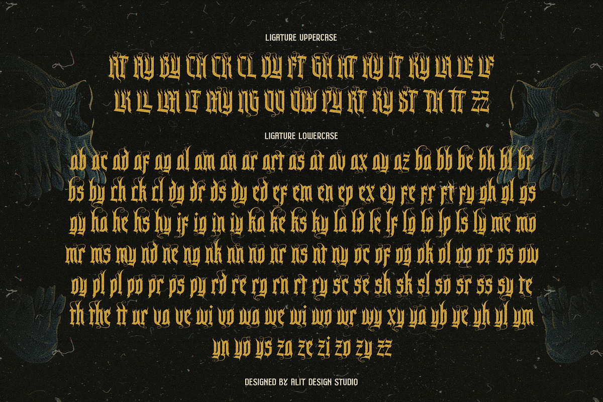 Burn Till Black Typeface, a Blackletter Font by alit design (Photo 19 of 20)