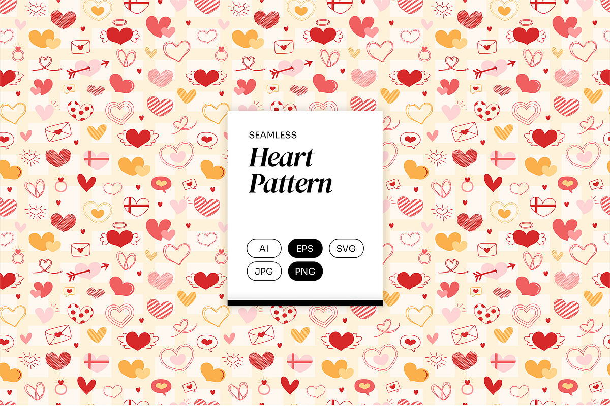 Romantic Heart Pattern, a Pattern Graphic by Neermana (Photo 1 of 5)