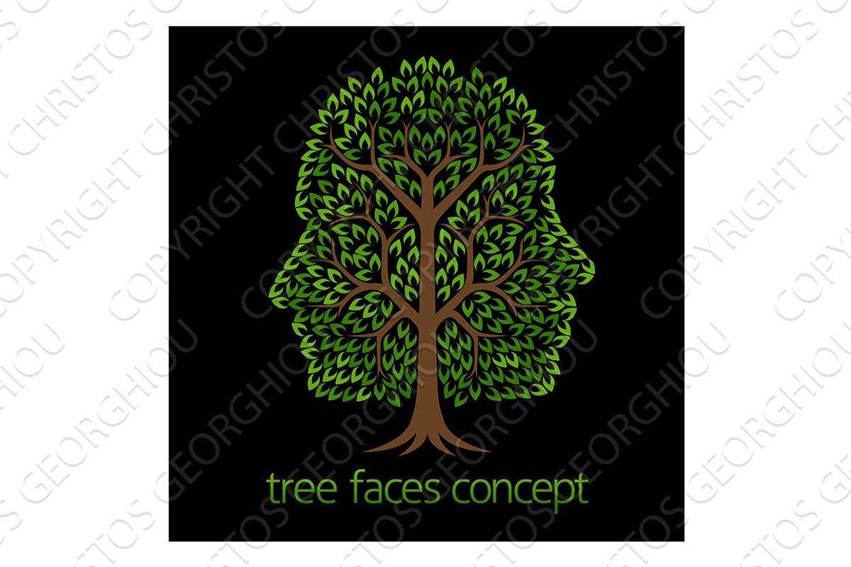 Faces Tree Concept, an Education Illustration by Christos Georghiou