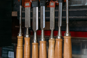 Woodworking equipment carpentry hand tool set, an Industrial Photo by Photo Drive Studio