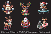Quirky Santa & Reindeer Christmas Cl, an Illustration by RobertsArt (Thumbnail 4 of 7)