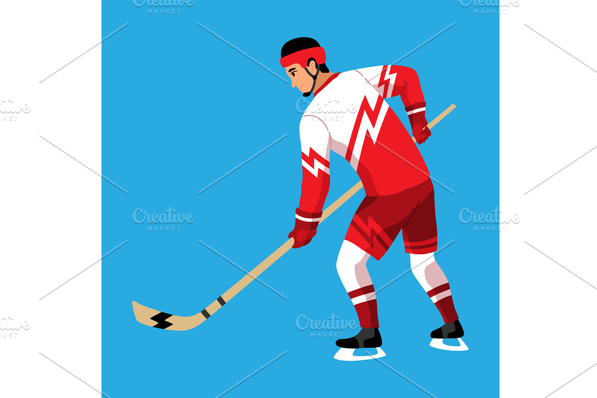 Hockey player. Ice hockey team, a Sport Illustration by Things for designers