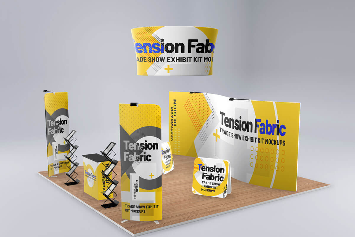 Tension Fabric Exhibit Kit Mockups, a Mockup by Vectogravic Design (Photo 3 of 3)