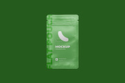 Zip Sachet Mockup. flat empty pouch, a Cups & Container Mockup by easymock (Thumbnail 8 of 8)