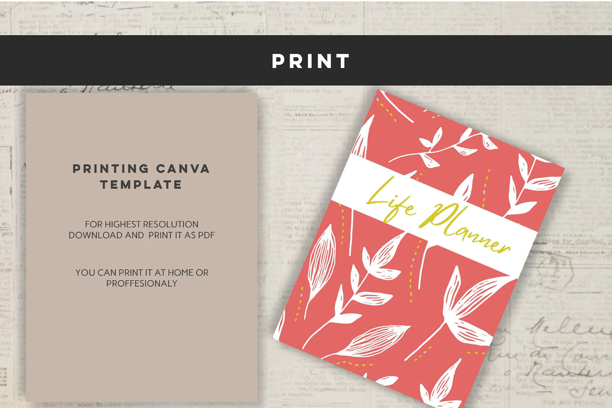 Printable Life Planner Template, a Stationery Template by Design House (Photo 6 of 9)