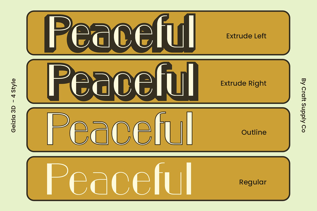 Geizla 3D, a Sans Serif Font by Craft Supply Co. (Photo 3 of 8)