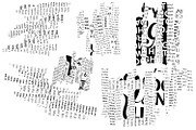 Text Collage Photoshop Brushes, a Brush Add-On by Heather Green Designs (Thumbnail 2 of 12)