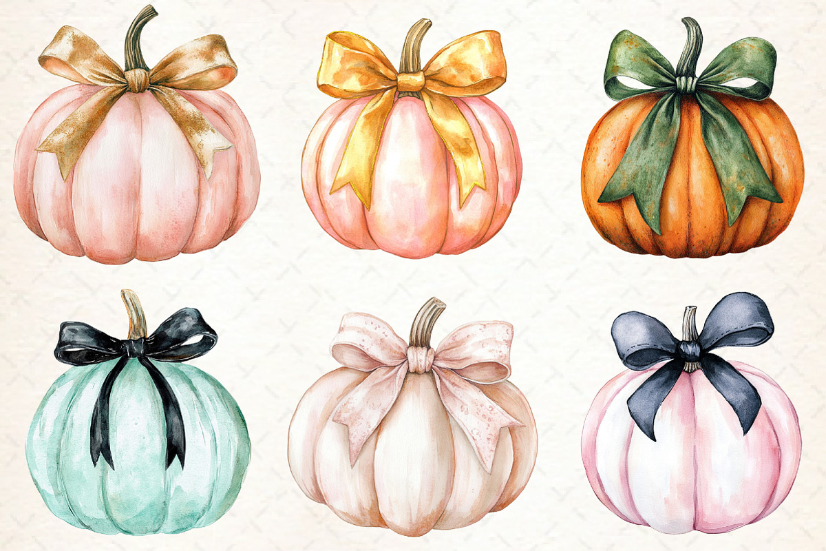 Pumpkins Watercolor PNG, an Illustration by Libby Wishes (Photo 4 of 7)