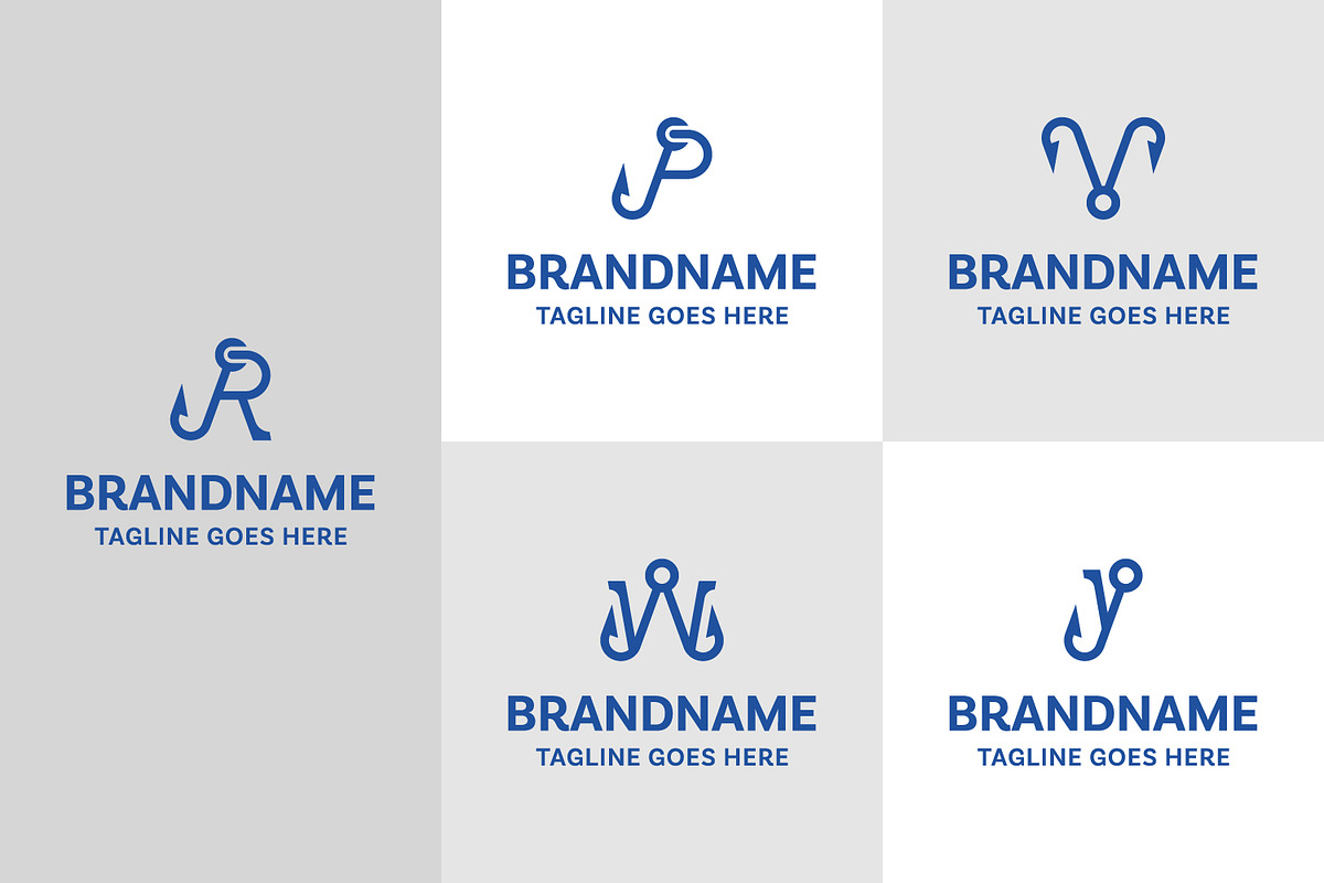 Letter R P V W Y Angler Hook Logo, a Branding & Logo Template by Pray Art Design Studio (Photo 1 of 2)