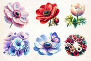 Anemone Flower Bloom Clipart, an Illustration by Dream Creation (Thumbnail 3 of 6)