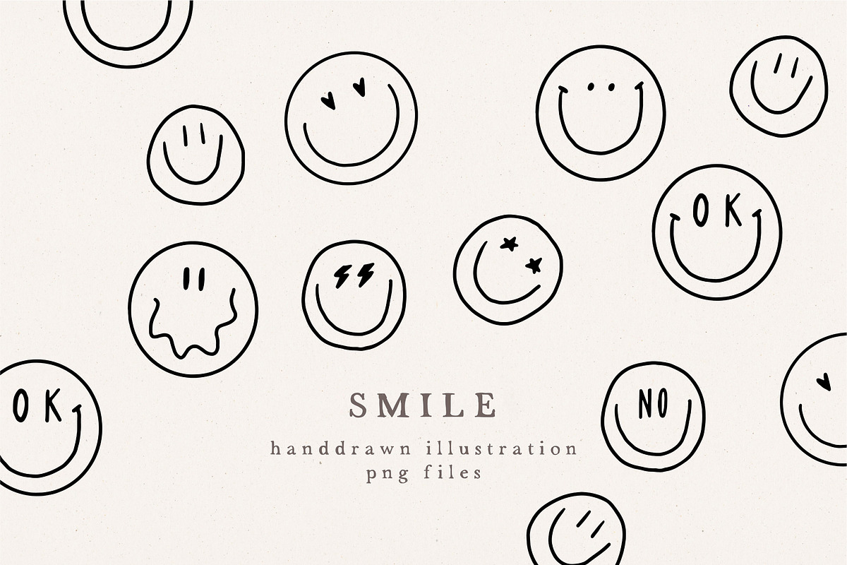 SMILE FACE SKETCH / png + vector, a Person Illustration by KruthDesign (Photo 1 of 10)