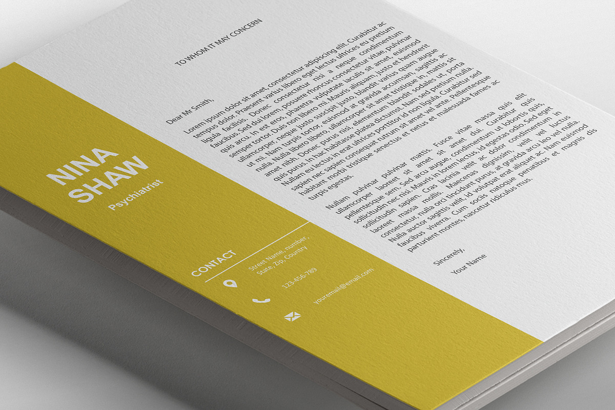 Perseus Resume Template, a Templates & Theme by Nina Shaw (Photo 4 of 8)