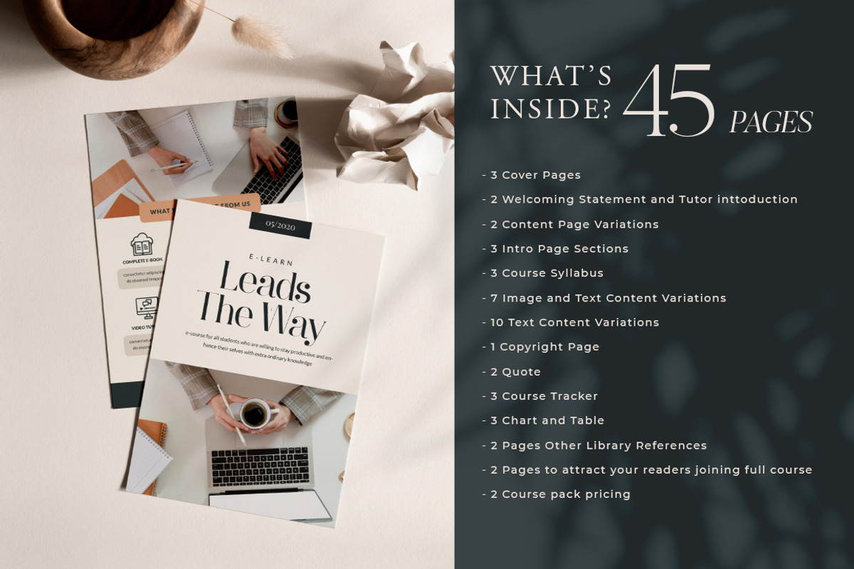 eBook for eCourse Tutor | CANVA PS, a Magazine Template by Eviory (Photo 2 of 24)
