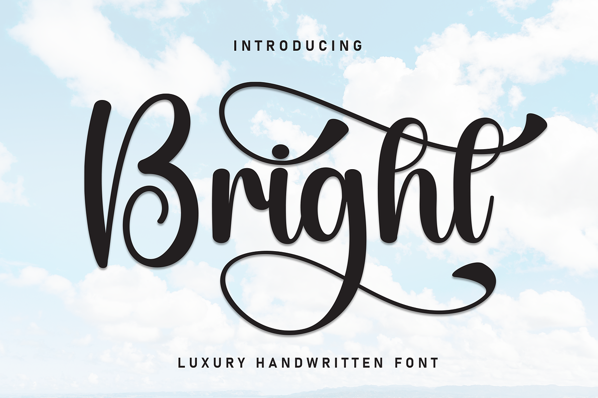 Bright | Script Font, a Handwritten Font by Scratchones (Photo 1 of 9)
