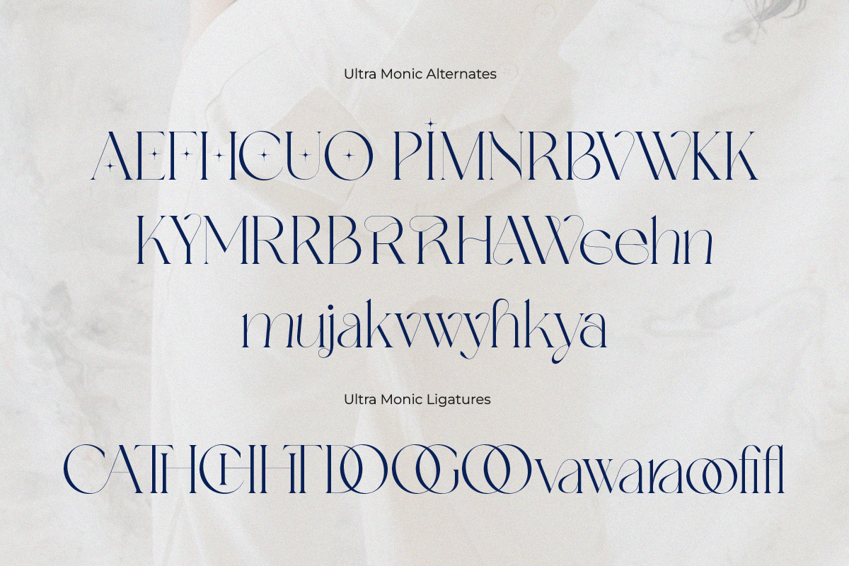 Ultra Monic | Serif Display, a Serif Font by Taboja Studio (Photo 9 of 10)