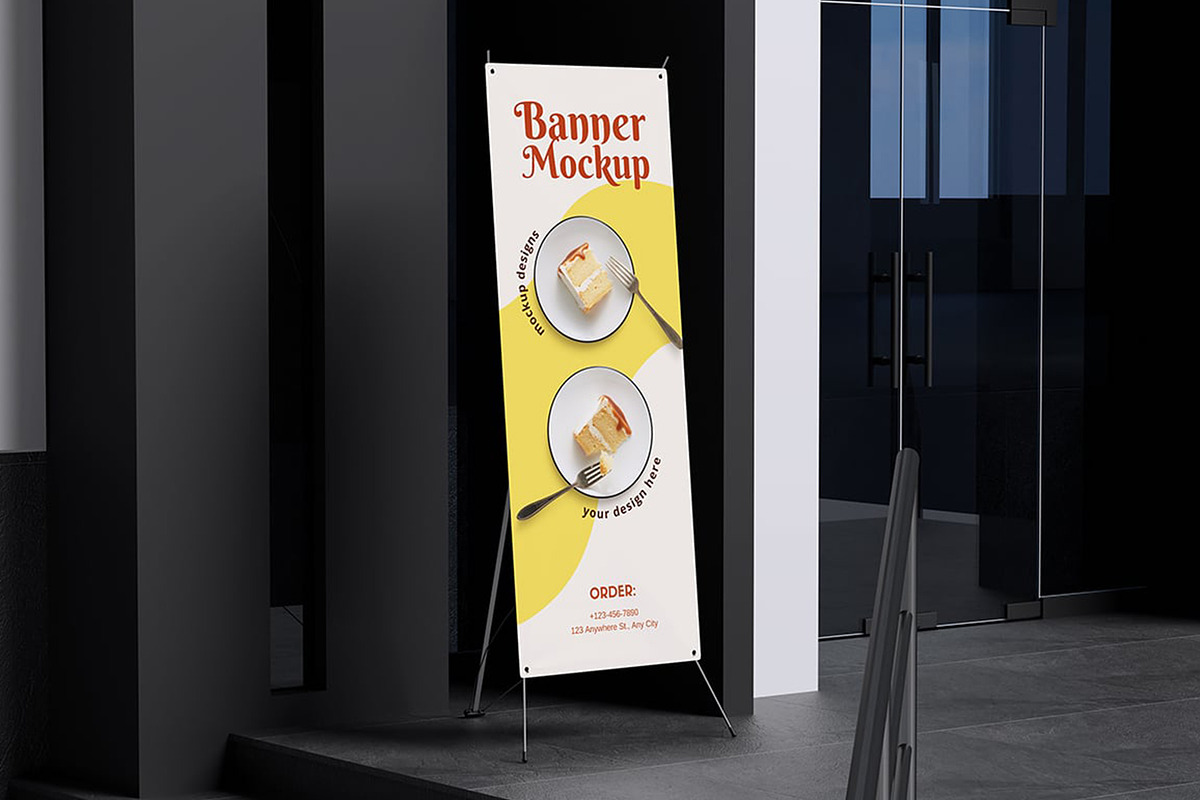 Stand Banner Mockup, an Advertising Mockup by SilverStudio77