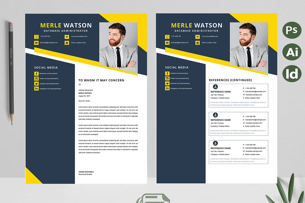 Yellow Minimal CV, a Resume Template by Attractive Resume (Photo 3 of 3)