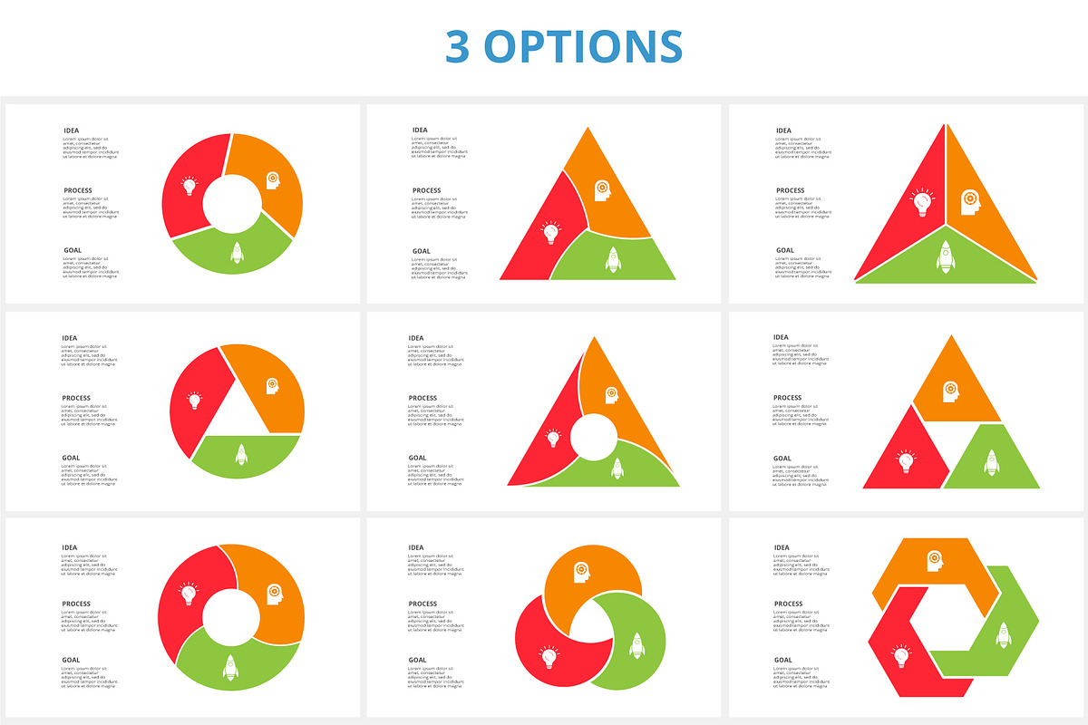 Cycle animated infographics