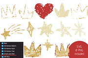 Crayon Christmas. Chalk Texture SVG, an Object Graphic by MariiaVD (Thumbnail 6 of 8)