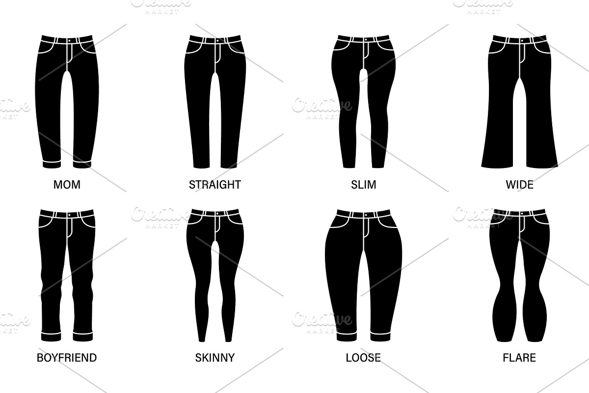 Fashion Type of Woman Pants, an Object Illustration by Vector Creator