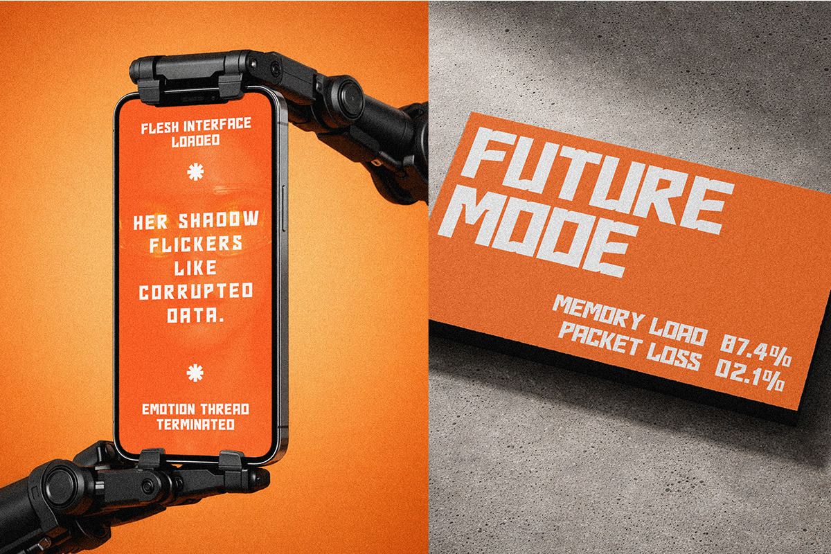 Norezo - A Futuristic Display Font, a Sans Serif Font by Afkari Studio (Photo 6 of 9)