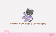 Luna the Black Cat Astronaut Clipart, an Animal Illustration by Blumensdiary (Thumbnail 6 of 6)