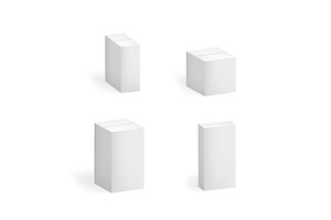 White Cardboard Boxes Set