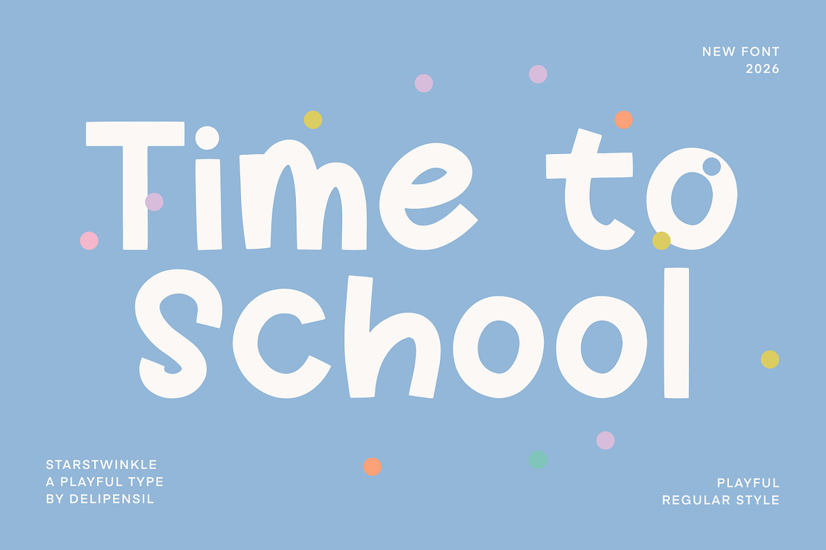 Stars Twinkle - A Handwritting Kids, a Handwritten Font by delipensil (Photo 3 of 7)
